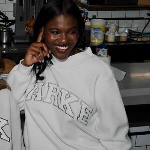 PARKE Heather Grey Mockneck!  New In Bag